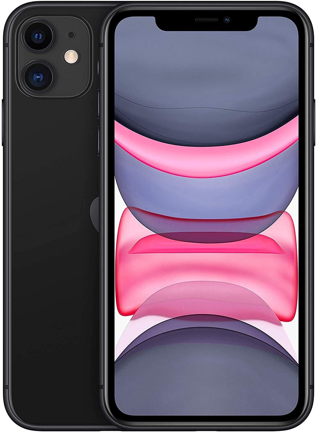 Apple iPhone 11, US Version, 64GB, Black - GSM Carriers (Renewed)