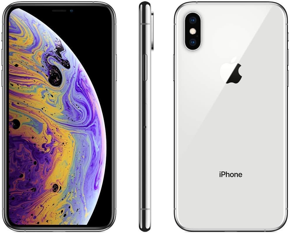 Apple iPhone XS, US Version, 512GB, Silver - Unlocked (Renewed)