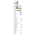 Slim Bathroom Storage Cabinet, Narrow Bathroom Cabinet with Door and Adjustable Shelves, Freestanding Toilet Paper Storage Cabin