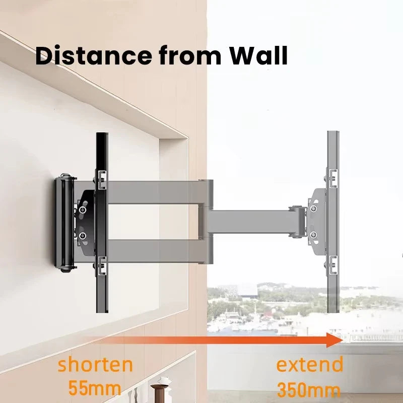BEISHI Full Motion Mount with Dual Arms TV Wall Mount for Most 32-70 inch TVs, Holds up to 88lbs, Max VESA 600x400mm