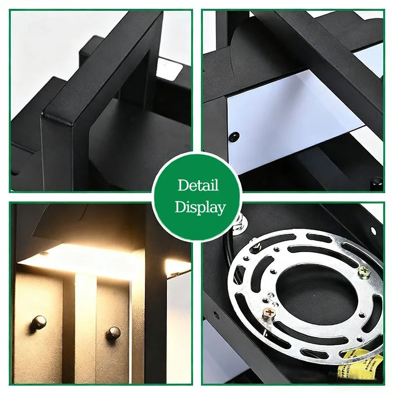 2PCS Outdoor Wall Lights IP65 waterproof 12W Wall lamp Modern LED for Garden Porch Street Light Vintage Black wall lamps