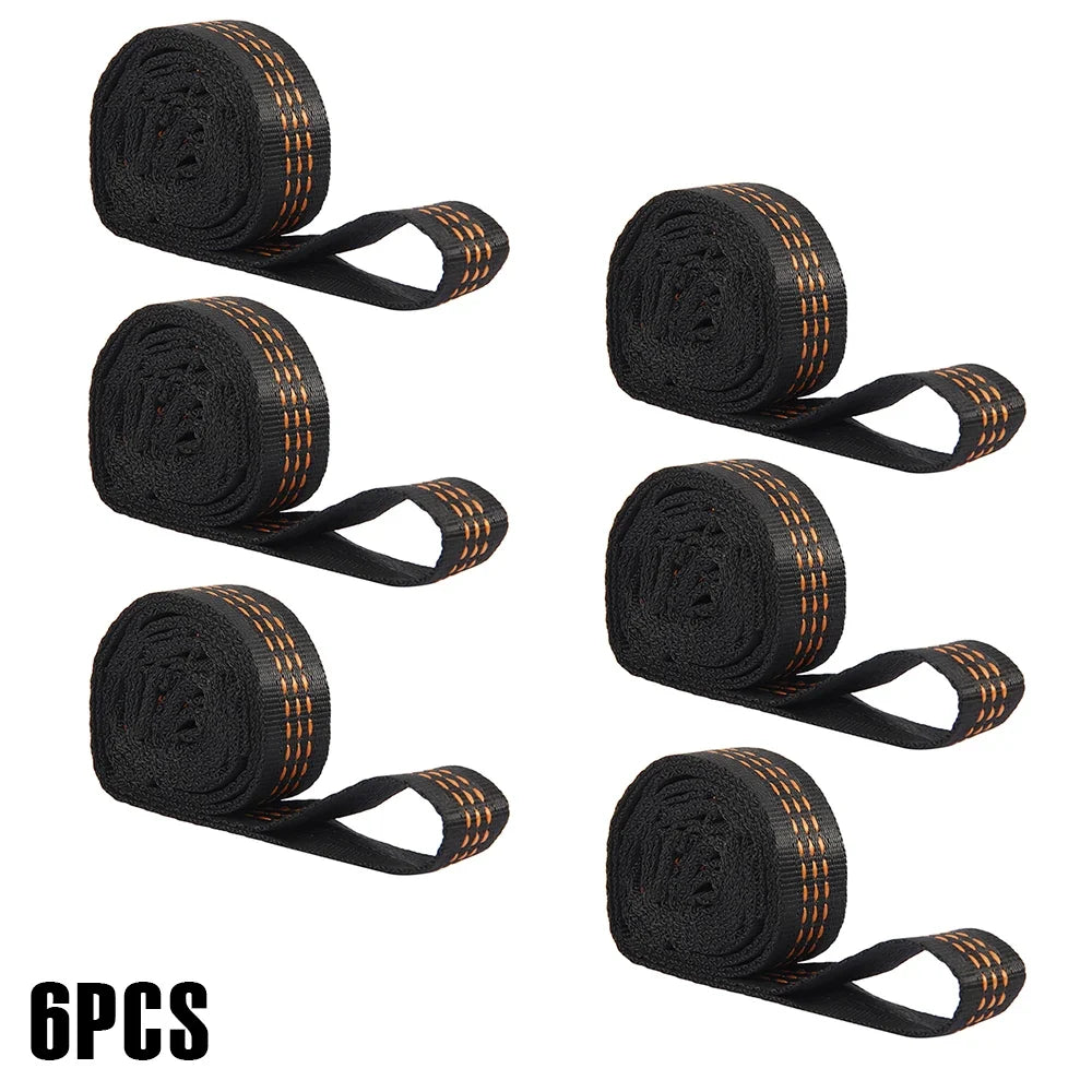2/6Pcs 100x2.5cm Hammock Straps Nylon Swing Hanging Belt Adjustable Camping Hanging Strap Hammock Accessory for Outdoor Garden