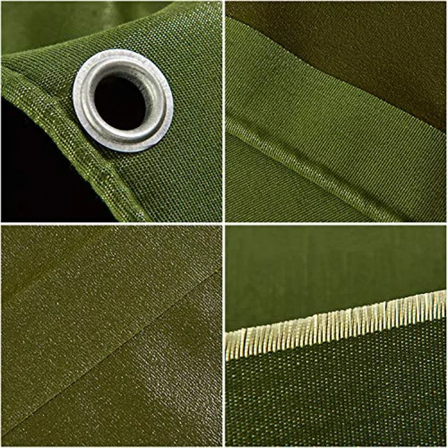 Tarp CanvasHeavy Duty Waterproof for Outdoors Truck Water Resistant UV Resistant Tarpaulin Cover for Car Boat Camping Firewood