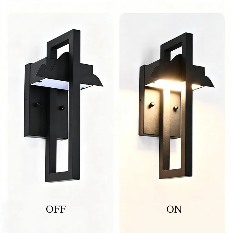 2PCS Outdoor Wall Lights IP65 waterproof 12W Wall lamp Modern LED for Garden Porch Street Light Vintage Black wall lamps
