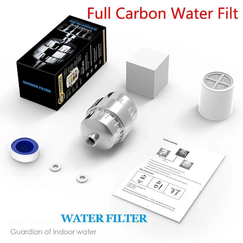 15-20 Stages High Output Shower Water Activated Carbon Filter Remove Chlorine Heavy Metals Filtered Showers Headhower Head Softe