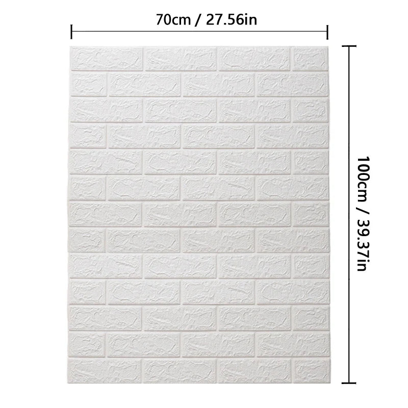 70cmx1/2/3/5/10m 3D Paper Wall Adhesive Living Room PVC Self-adhesive Panels Home Decoration Wallpapers Waterproof Wall Stickers
