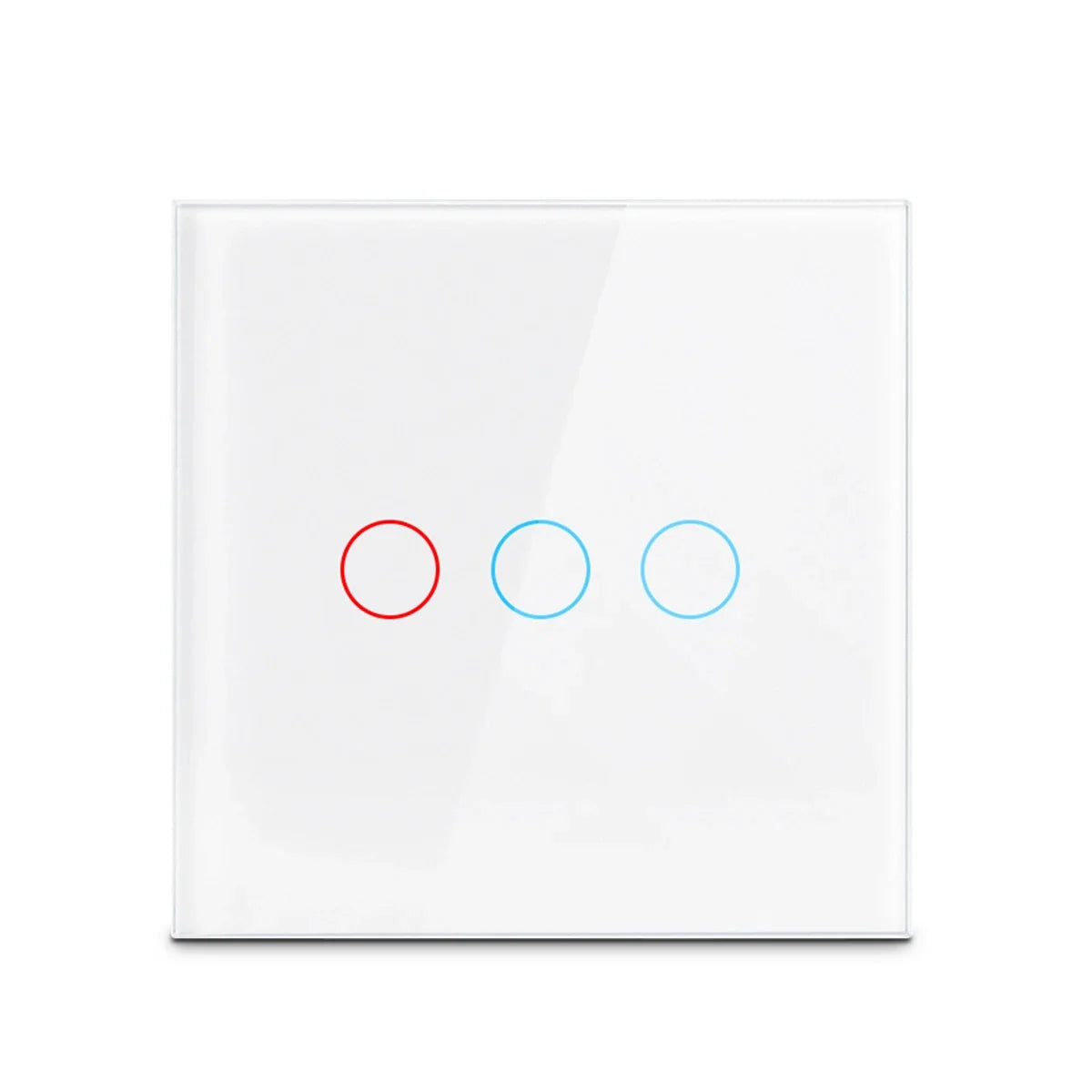 AC100-240 Touch Switch Power Led Panel Wall Light Switches Tempered Black White Crystal Glass 1/2/3 Gang Interruttore Switch