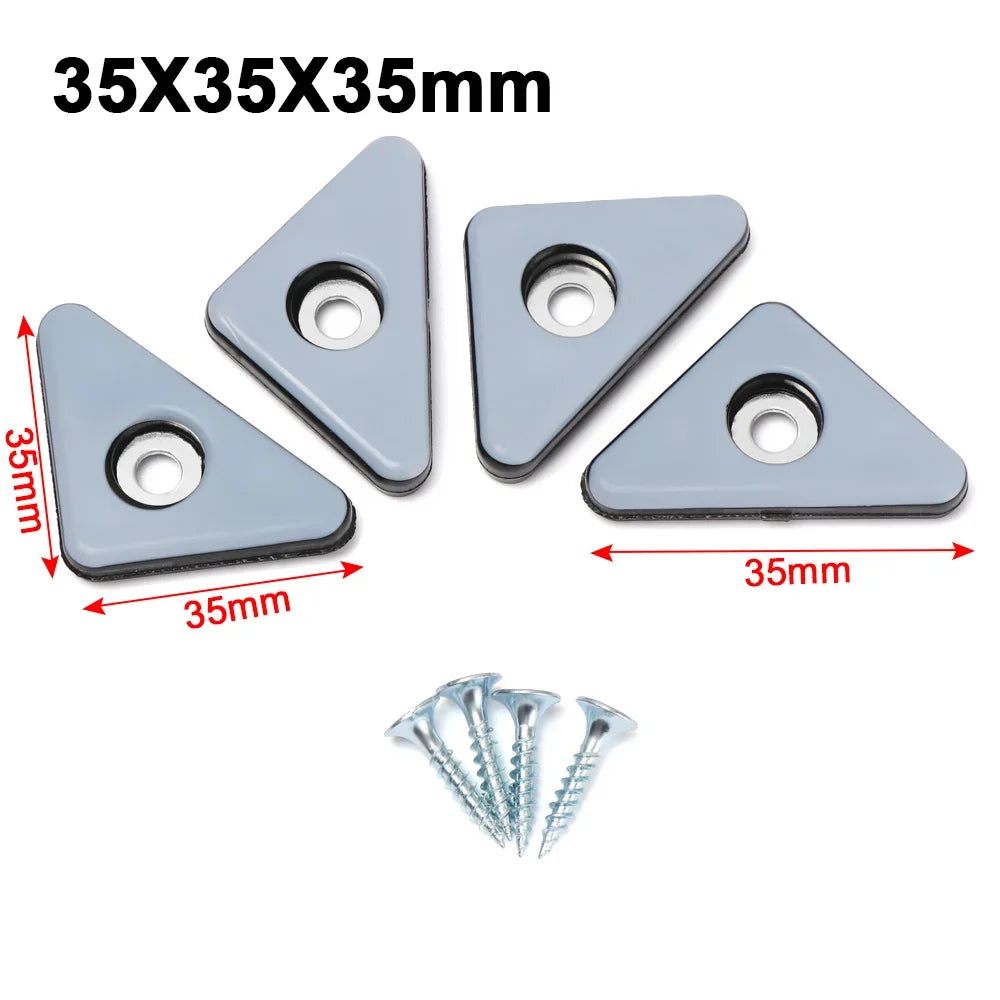 4/8pcs Furniture Leg Slider Pads Easy Move Heavy Furniture Table Bases Protector Legs Anti-abrasion Floor Mat with Screws