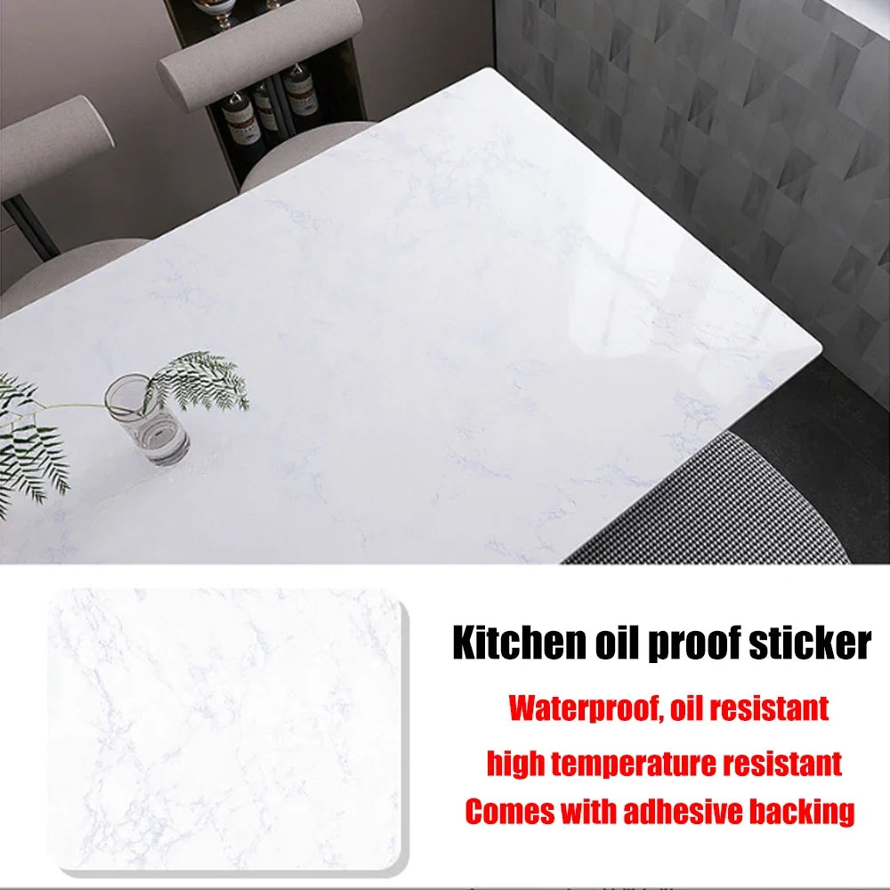 40cm New Kitchen Oil-proof Wall Stickers Self-adhesive Stain-resistant High Temperature Kitchen Countertop Protective Wallpaper