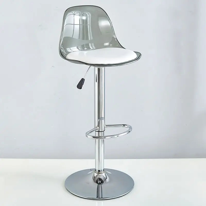 Adjustable Swivel Bar Stool Gas Lift High Back PU Leather Modern Counter Chair Kitchen Breakfast Bar Bar Stools Furniture
