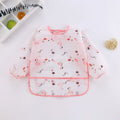Baby Silicone Cartoon Bib 0-6 Years Soft Bibs Baby Cute Clothing Toddler BPA Free Waterproof Long Sleeve Apron