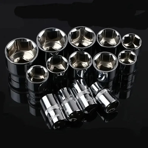 12-piece Xiaofei 1/4 Auto Repair Tool Set, Complete Set of Hardware Toolbox Tools,Socket Wrench Combination