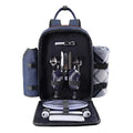 Picnic Backpack for Set W/Detachable Bottle/Wine Holder Fleece Blanket Plates and Cutlery Set