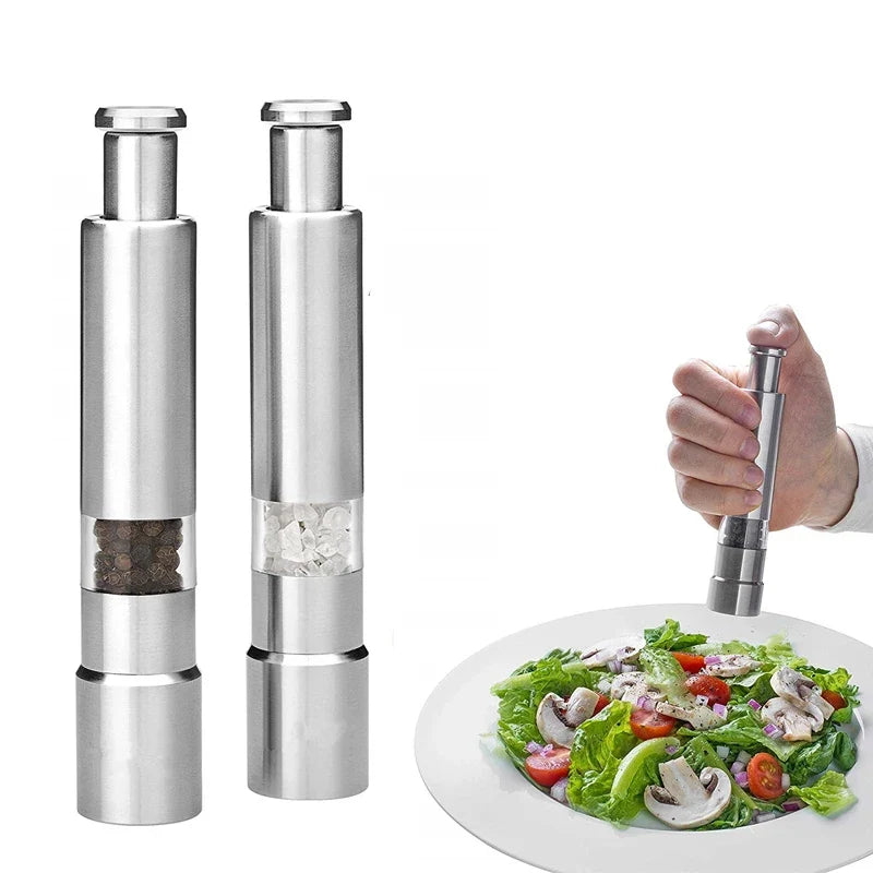 1 Piece Salt and Pepper Grinder Set Original Pump Grind Pepper Mill Thumb Press Grinder for Peppercorns Sea Salt YY027