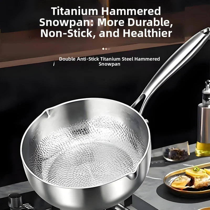 2025 New Pure Titanium Shizong Small Milk Pot Non-stick Coating Baby Complementary Food Pot Induction Cooker Special Soup Pot