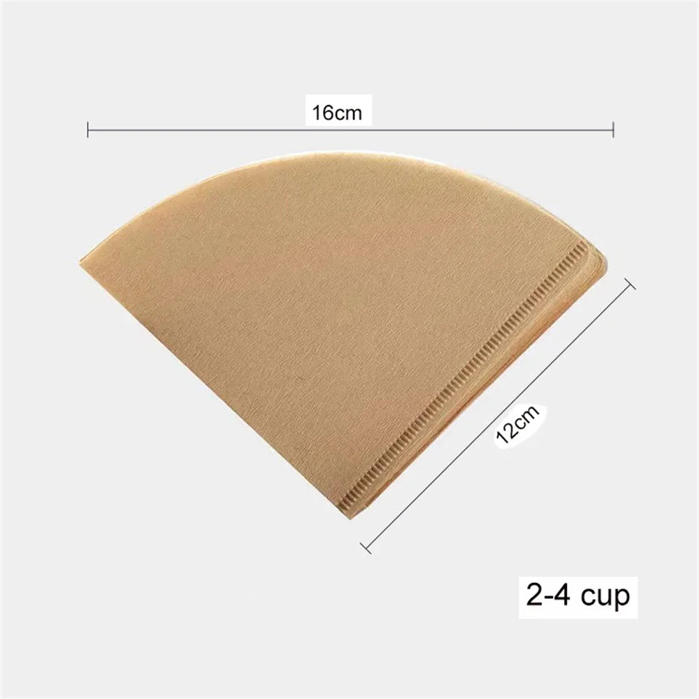 40/100 PCS V-shaped Coffee Filter Paper Coffee Cup Filter Paper 1-4 Pieces of Hand Brewed Coffee Pot Filter Paper Coffee Pot