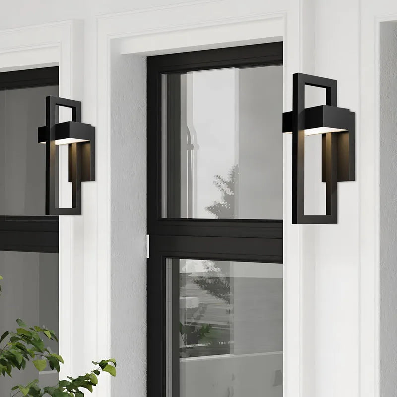 2PCS Outdoor Wall Lights IP65 waterproof 12W Wall lamp Modern LED for Garden Porch Street Light Vintage Black wall lamps