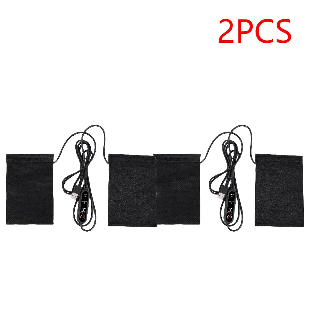 12V USB Motorcycle Heating Handlebar Cover Electric Heated Handgrips Warmer Anti Slip Heated Handle Cover for Outdoor Riding