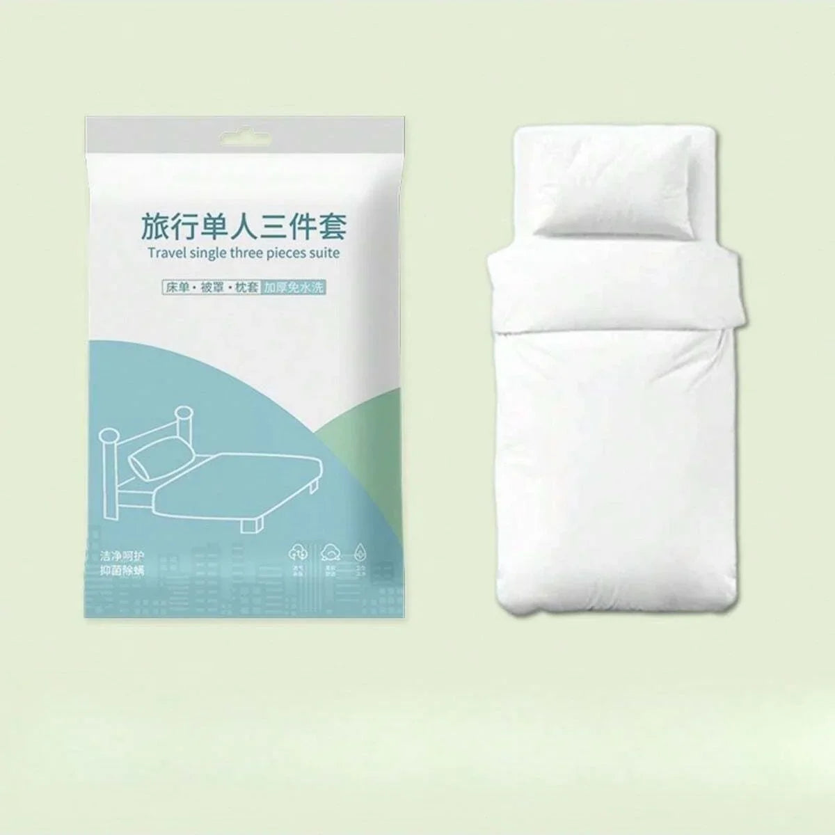4 Pcs Disposable Bed Sheets King Size, Disposable Fitted Sheets Travel Bedding Cover for Hotel, Disposable Travel Sheet
