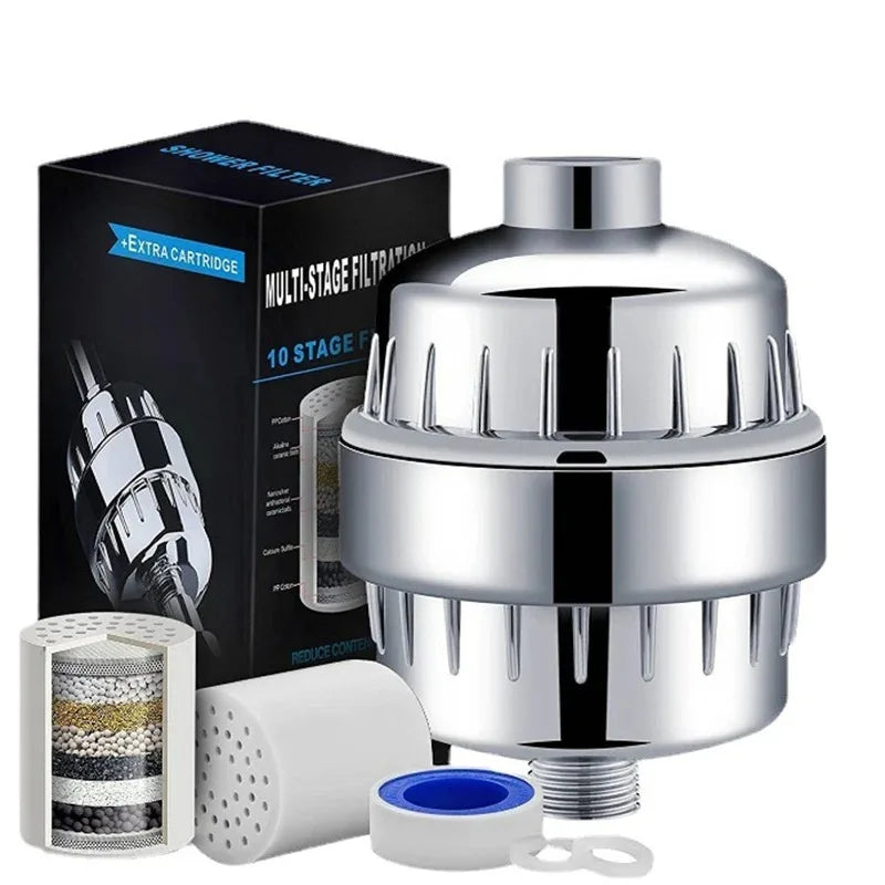 15-20Stages High householdto Remove Chlorine Fluoride Heavy Metals Filtered Soften Hard Water for Shower Head Cleaning Purifier