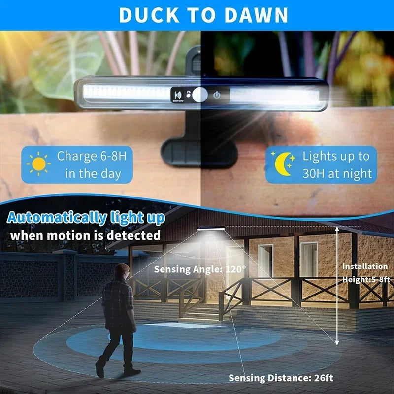 1/2 Pack Solar Light Outdoor 36 LED Motion Sensor Lights IP65 Waterproof 3 Modes Dual Bracket for Fence Gutter Garden