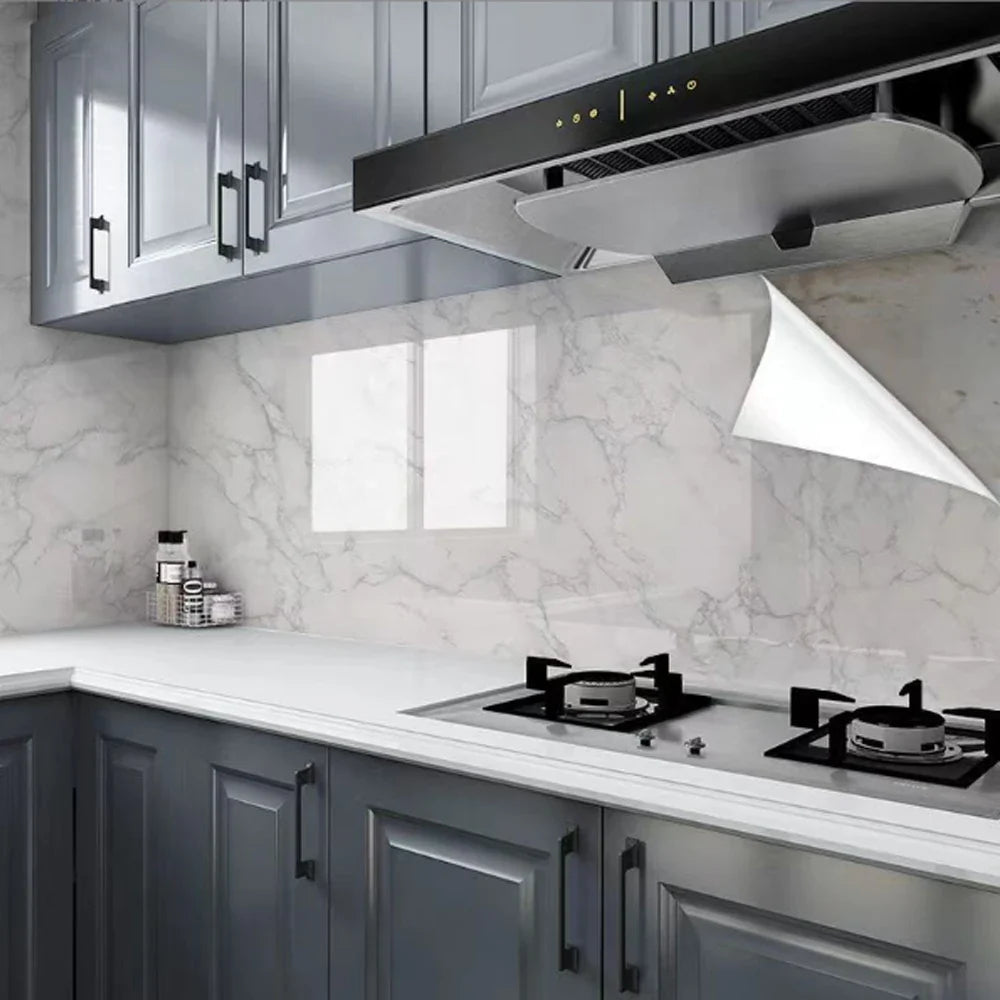 55cm Marble Self Adhesive Wallpaper Vinyl Contact paper PVC Waterproof Wall Stickers For Livingroom Kitchen Home Decor Film  ﻿