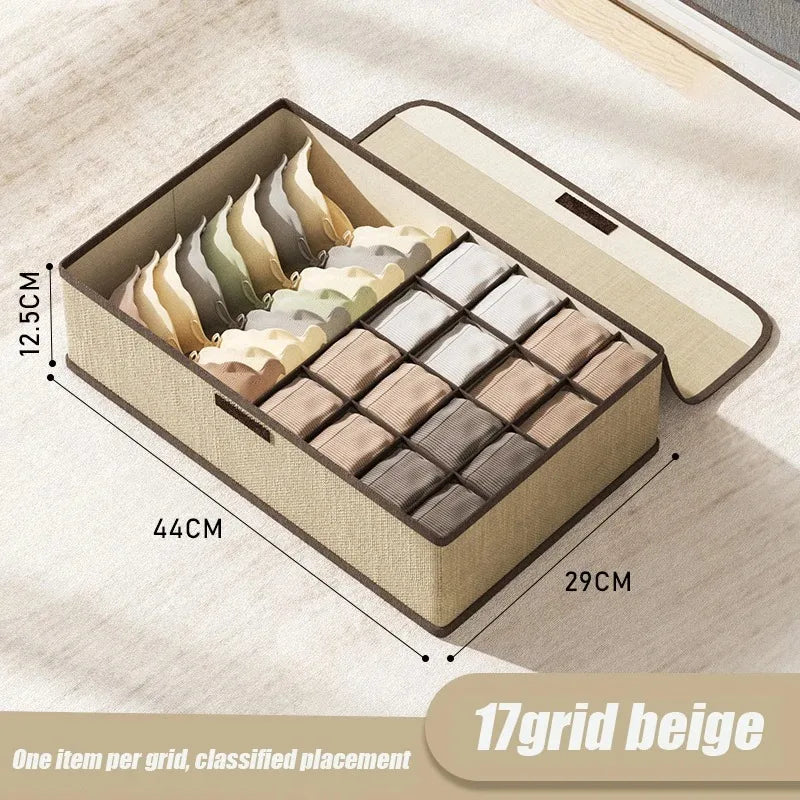 1Pcs Washable Underwear  Storage Compartments Drawer Type Three in One Wardrobe Organizer Clothes Foldable Socks Home organizer