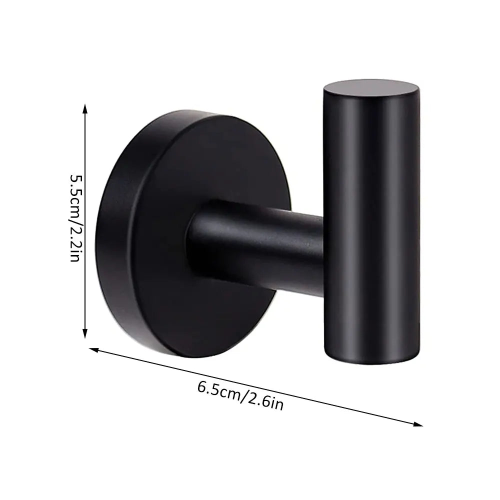 2Pcs Polished Bathroom Towel Hooks Stainless Steel Coat Robe Hook Wall Hanger with Screws Towel Rack Hang Hook for Hotel Kitchen