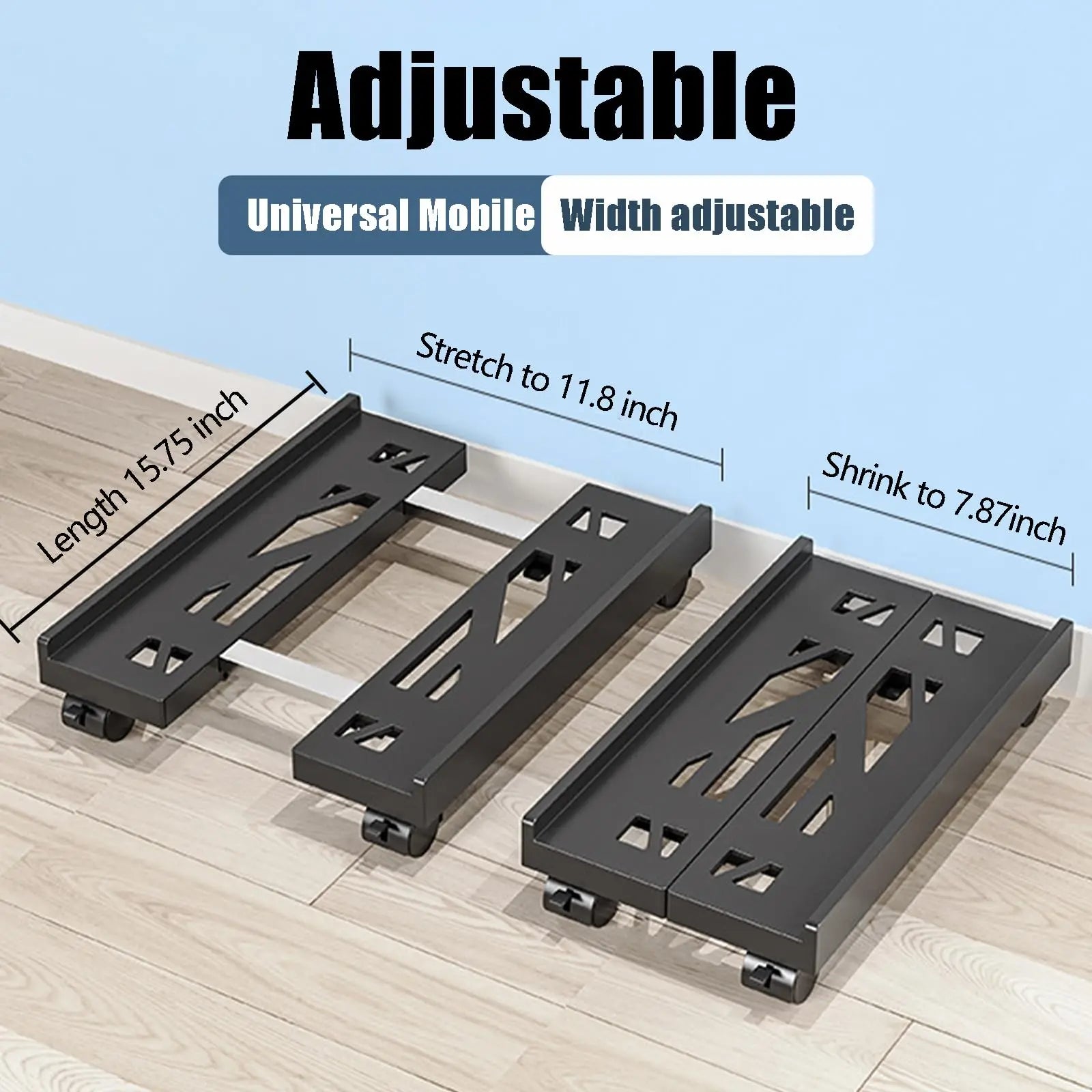 Adjustable Mobile CPU Stand Ventilated Computer Tower Stand PC Tower Stand Fits Most PC Under Desk CPU Holder PC Floor Cart