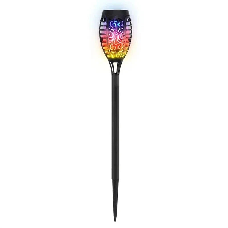 1/2/4/6/8Pcs 12/96LED Solar Flame Torch Lights Flickering Lamp Waterproof Garden Decoration Outdoor Lawn Path Yard Patio 5 Color