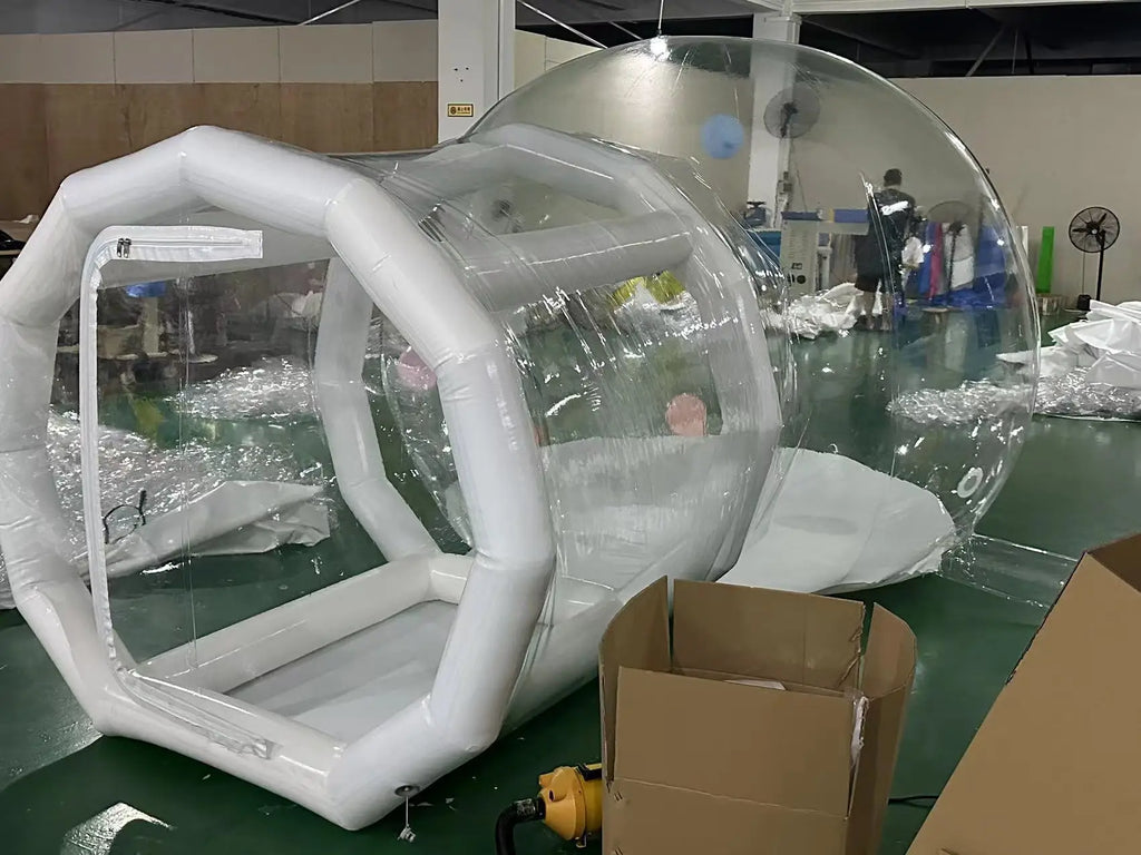 (13ft is 10ft bubble;13ft out of stock) Transparent Inflatable Camping Tent Inflatable Bubble Dome House for Balloon Event