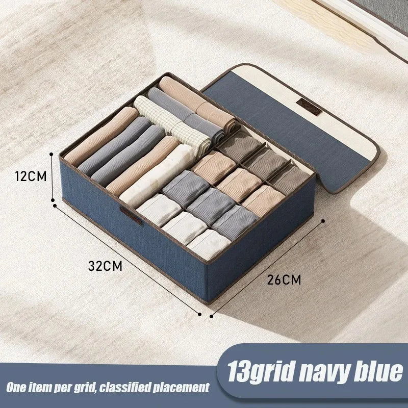 1Pcs Washable Underwear  Storage Compartments Drawer Type Three in One Wardrobe Organizer Clothes Foldable Socks Home organizer