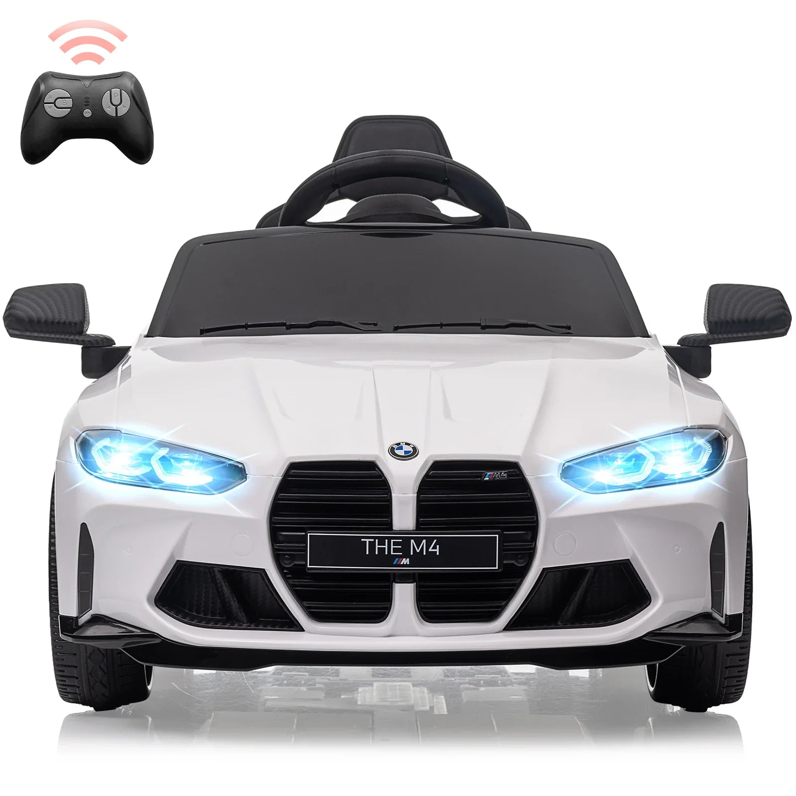 12V Ride On Car for Kids,Toddler Electric Vehicle with Remote Control,3 Speed,Led Light,Suspension System,3 Speeds, Bluetooth