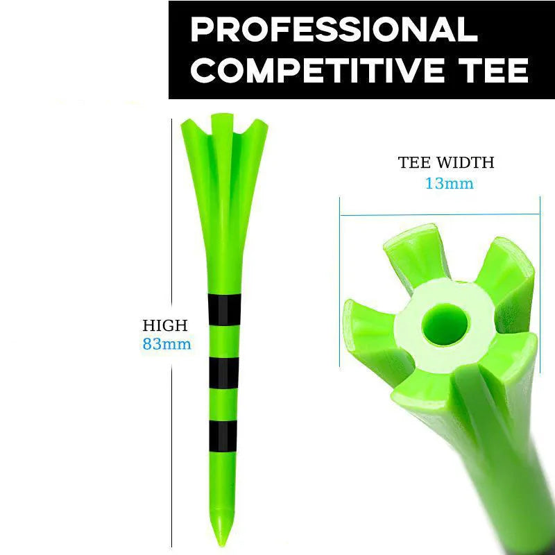 50pcs Golf Tees Plastic Stripe 5 Claws Tee Random Colors Accessories Sport TE001-Y