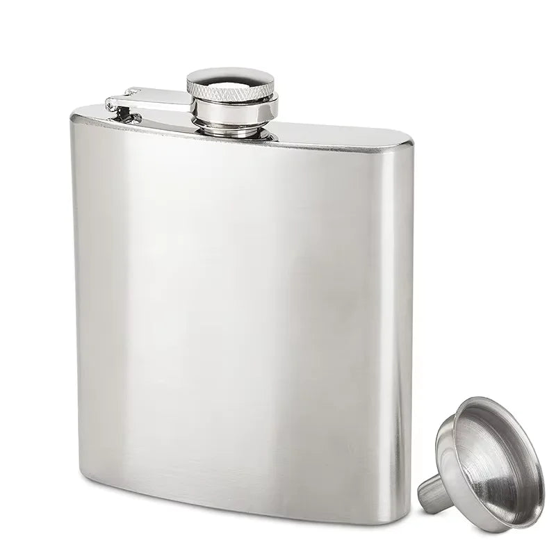 6 oz Stainless Steel Hip Flask with Funnel Leakproof Hip Flask For Alcohol Liquor Bulk Wedding Party Whiskey Flask YY208