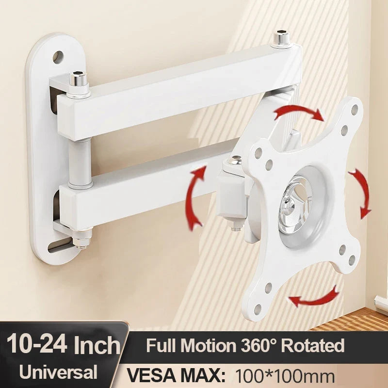 20° tiltable TV Wall Mount Bracket 360° Rotated Holder Universal TV Mounts for 10-32 Inch LCD LED Monitor Flat Panel Halloween