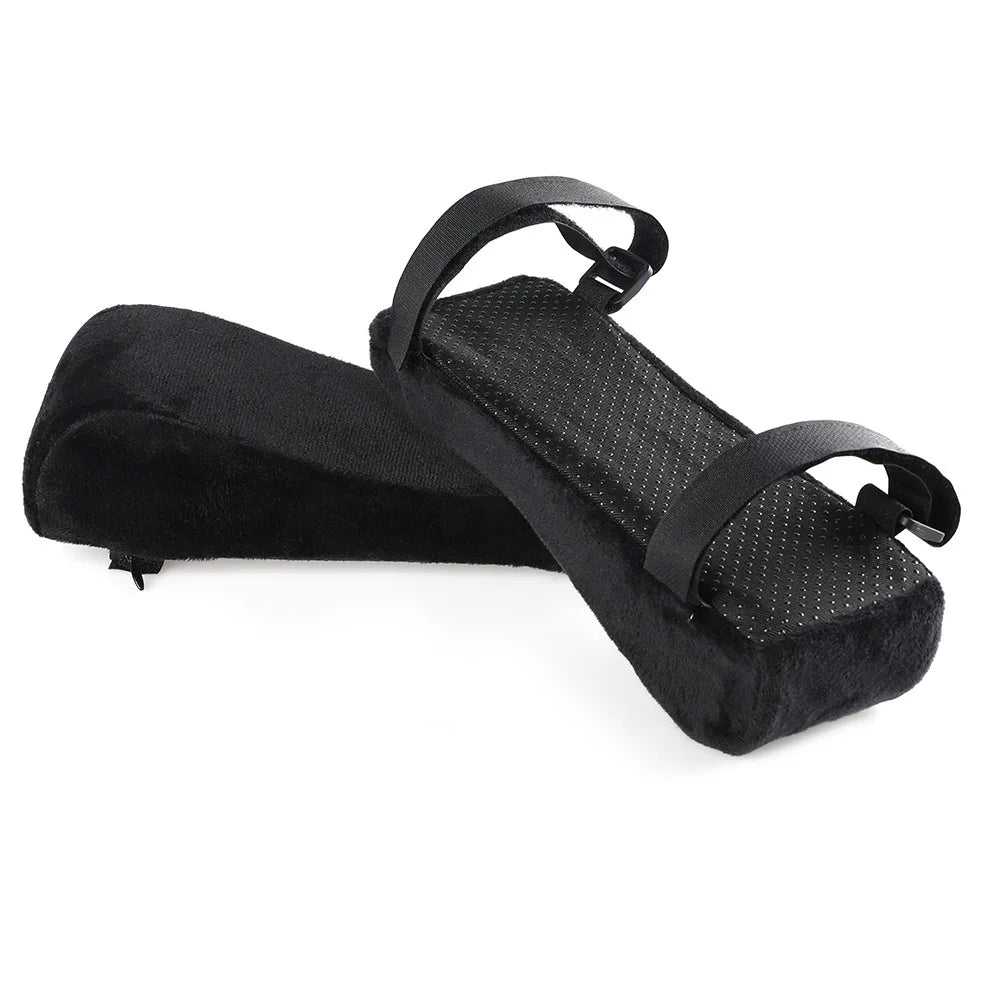 2 pc set of chair armrests for general office use. Ergonomic chair armrests designed to relieve pressure on elbows and forearms