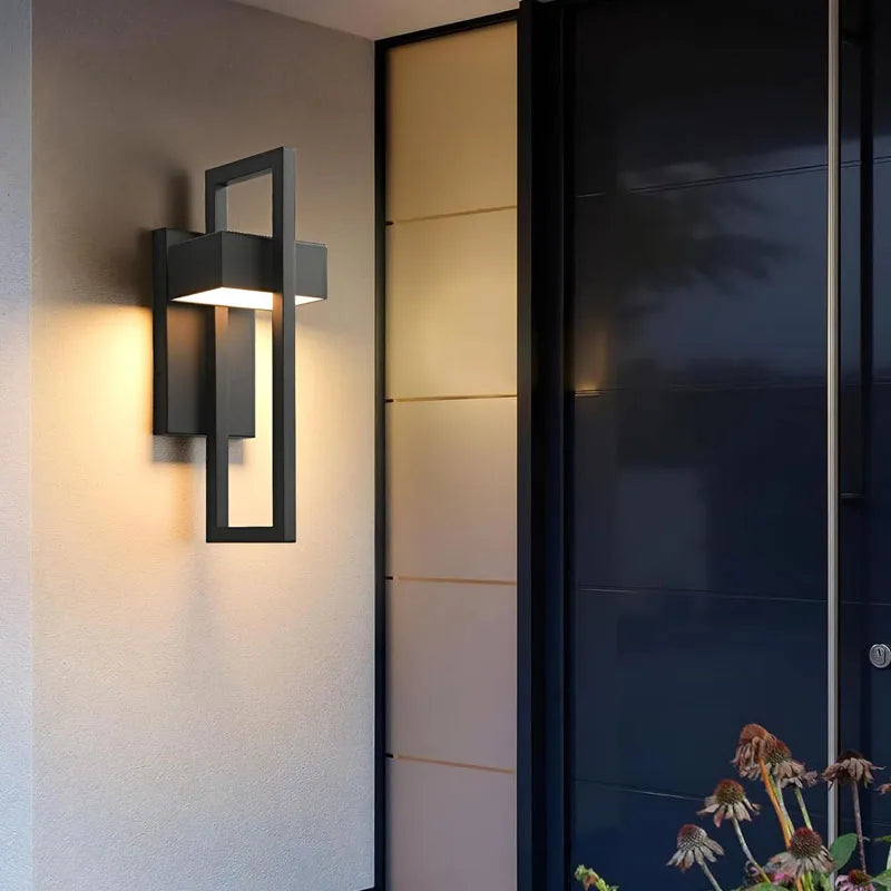 2PCS Outdoor Wall Lights IP65 waterproof 12W Wall lamp Modern LED for Garden Porch Street Light Vintage Black wall lamps