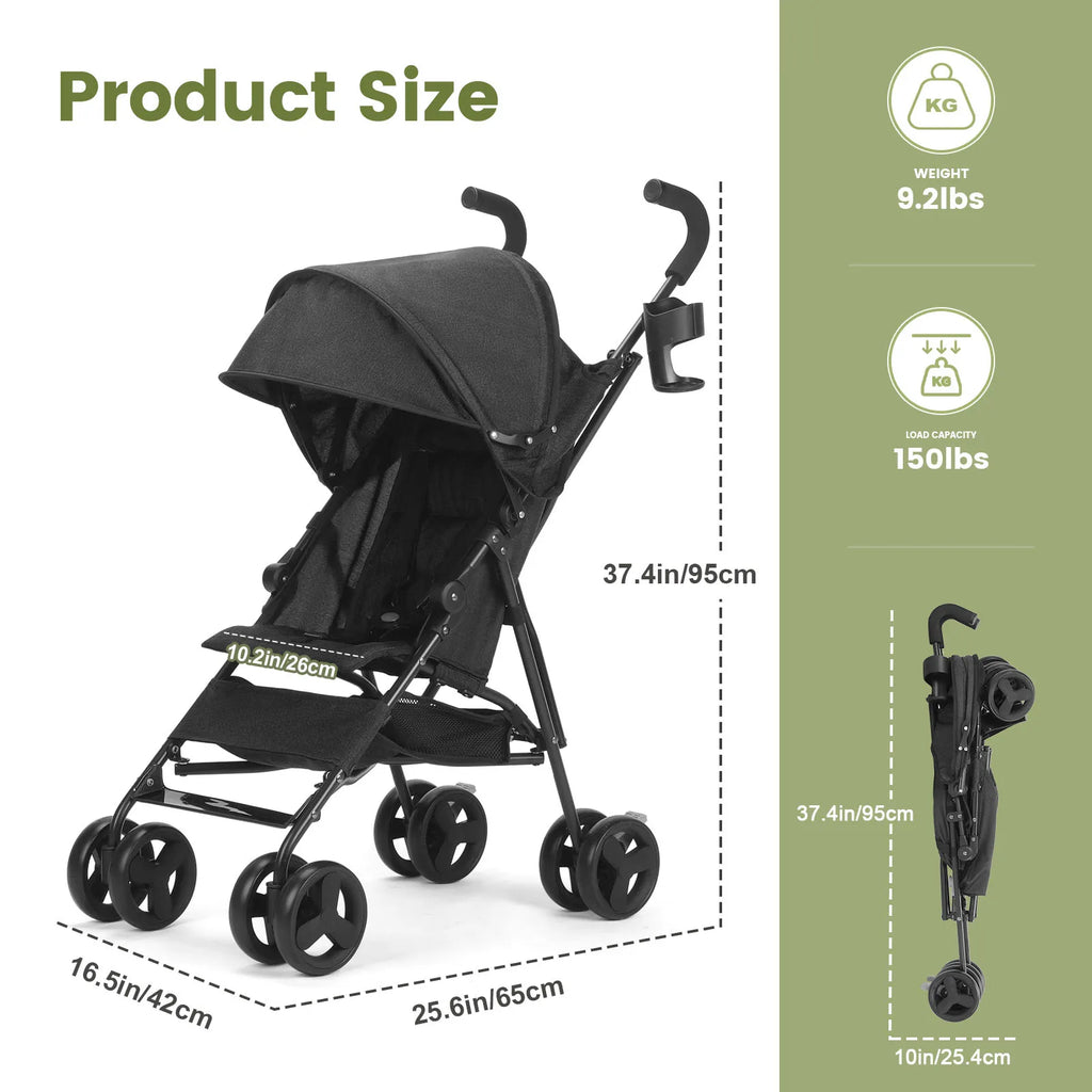 Children's Stroller Can Sit or Lie Down Lightweight Folding High Landscape Four-wheeled Pocket Stroller