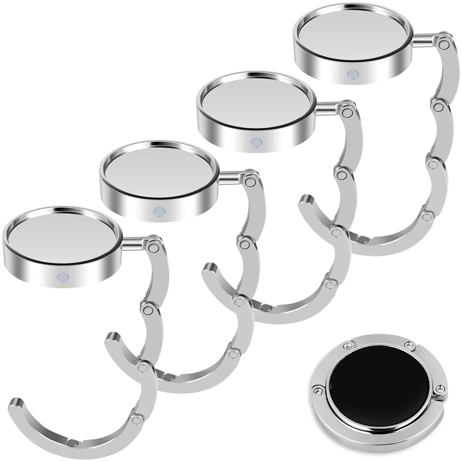 4-60Pcs Tables Handbag Hooks Portable Table Bag Holder Folding Purse Hangers Key Holder Non-Slip Fashion Travel Storage Hanger