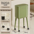 Waste Bins Step Trash Can Covered Lid Large Capacity Kitchen Bathroom Living Room Soft Close Garbage Bin Trash Can Household