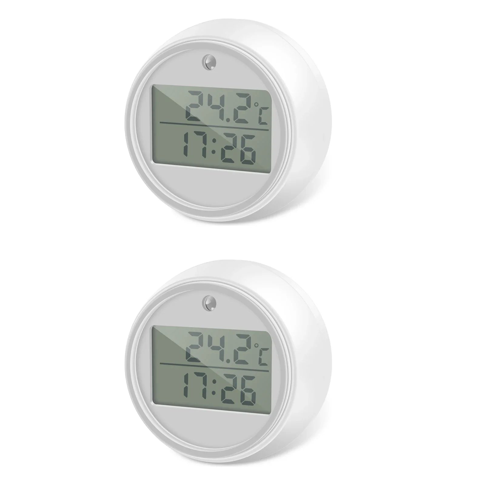 1/2Pcs Ice Bath Thermometer with Timer Small Floating Waterproof Thermometer with Clear Display Flashing Light for Hot-Cold Bath