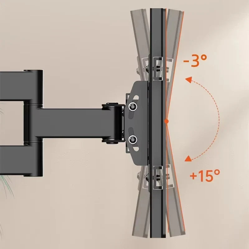 70cm Extension Long Arm TV Wall Mount, 32-65inch Full Motion TV Wall Bracket Swivel Tilt Level Articulating, Max VESA 400x400mm