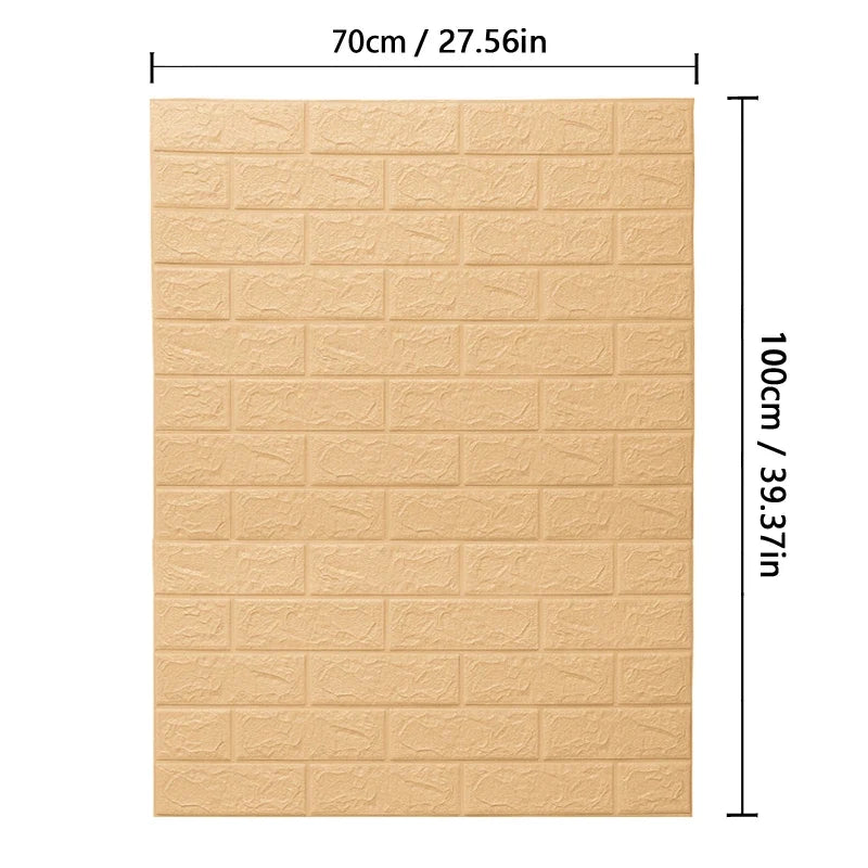 70cmx1/2/3/5/10m 3D Paper Wall Adhesive Living Room PVC Self-adhesive Panels Home Decoration Wallpapers Waterproof Wall Stickers