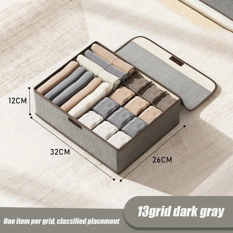 1Pcs Washable Underwear  Storage Compartments Drawer Type Three in One Wardrobe Organizer Clothes Foldable Socks Home organizer