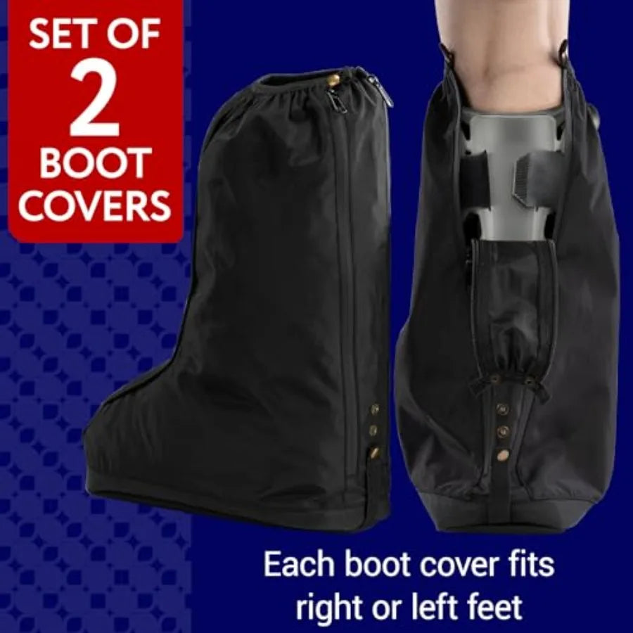 2 Pack Walking Boot Cover for Foot and Ankle Brace Medical Boot Shoe Protectors for Rain and Winter Weather Water-Resistant Cas