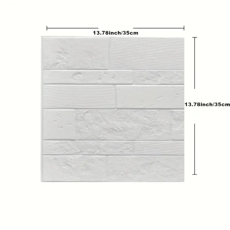 5-15pcs 35cm x 35cm 3D Self-adhesive Solid Color Wall Sticker Waterproof DIY Living room  Background Brick Pattern Home Decor ﻿
