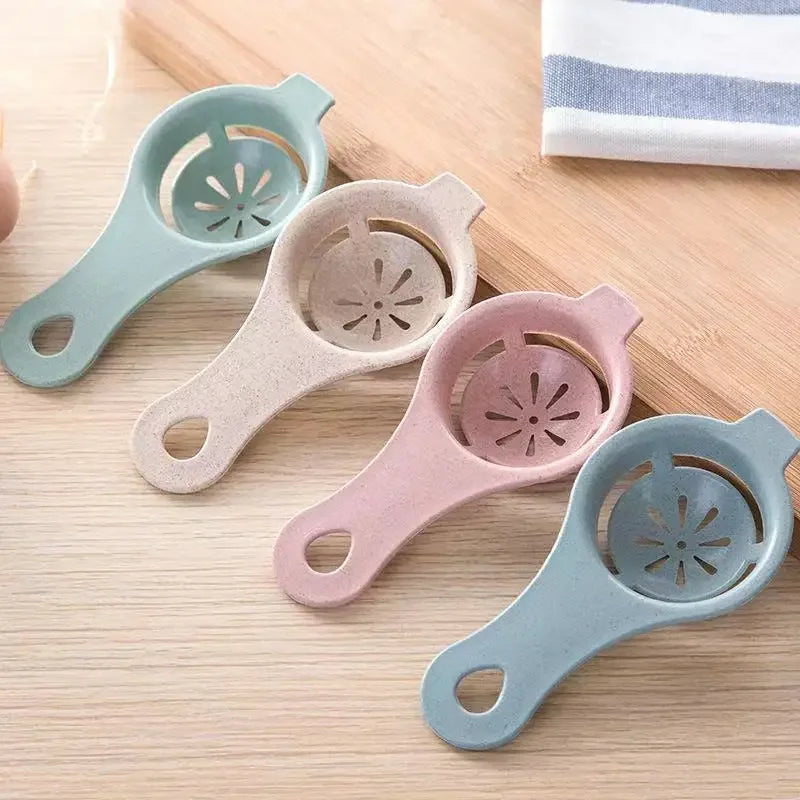 1PC/4PCS Wheat Straw Egg White Separator Egg Yolk Separator Egg Filter Kitchen Baked Egg Yolk Egg White Filter  kitchen gadgets