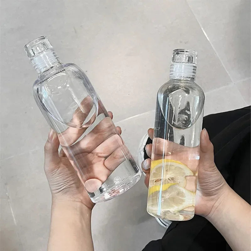 300-1000ml High Borosilicate Glass Water Bottle Portable Sports Leak Proof Water Cup with Time Marker Transparent Water Cup
