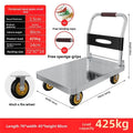 Foldable trolley for carrying goods, foldable portable thickened trailer, express delivery trolley, warehouse handling trolley